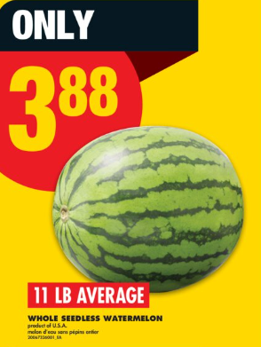 本周特价：11lb大西瓜$3.88 蓝莓$1.97 牛肉$4.99 生蚝$11.99/箱