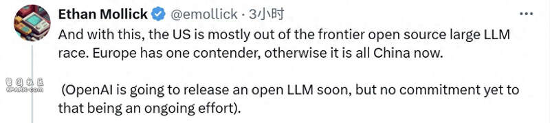 美媒:美国基本退出了 现在都是中国大模型(图)