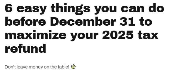 提个醒：加拿大人年底前做这6件事，明年退税能多拿一点