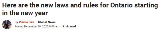 2026年安省生活将有变化：找工作、开车、买菜都受影响