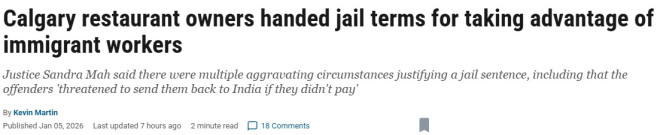 加拿大3名餐馆老板卖LMIA被判入狱，网友怒批：判太轻！