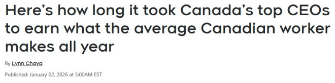 荒唐！加拿大高管只要8小时，就赚走普通人一年的工资！