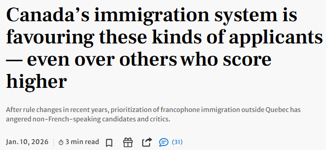 加拿大移民”优先取向”曝光: 高分人才沦为陪跑 华人被迫改赛道