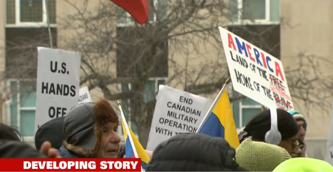 多伦多爆发示威集会：谴责美国在委内瑞拉展开的军事行动